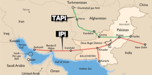 En lieu et place du Peace Pipeline, les États-Unis proposent un autre pipeline, le TAPI (Turkménistan-Afghanistan-Pakistan-Inde), qui n’est ni plus ni moins qu’une reprise du projet Unocal.