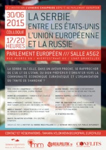 Agenda : Colloque "La Serbie, entre les États-Unis, l'Union européenne et la Russie" le 30 juin à Bruxelles