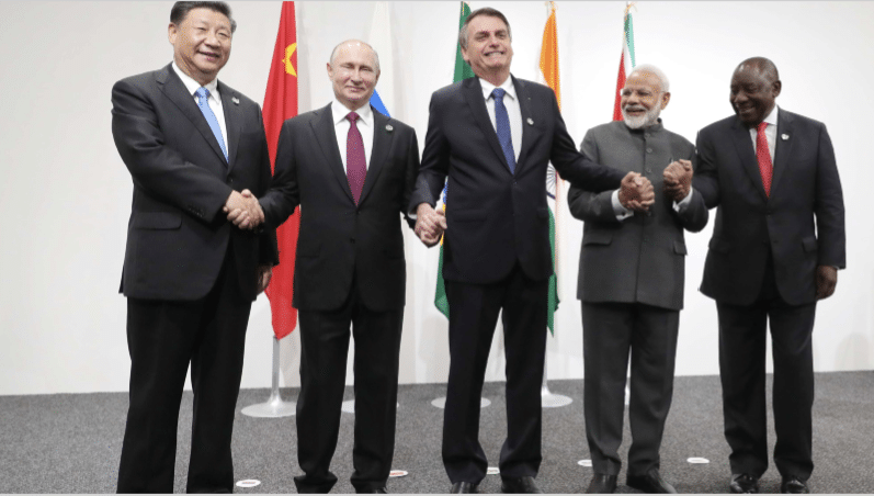 Les dirigeants des BRICS au G20 de Tokyo, 28 Juin 2019. Photo: AP22352170_000004