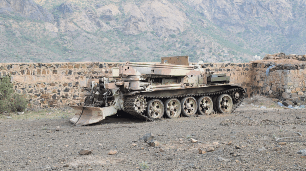 Un char des forces gouvernementales dans une zone militaire dans la ville de Dhalea, Yémen, le 1er juillet 2019.
Photo : SIPA 00914501_000008