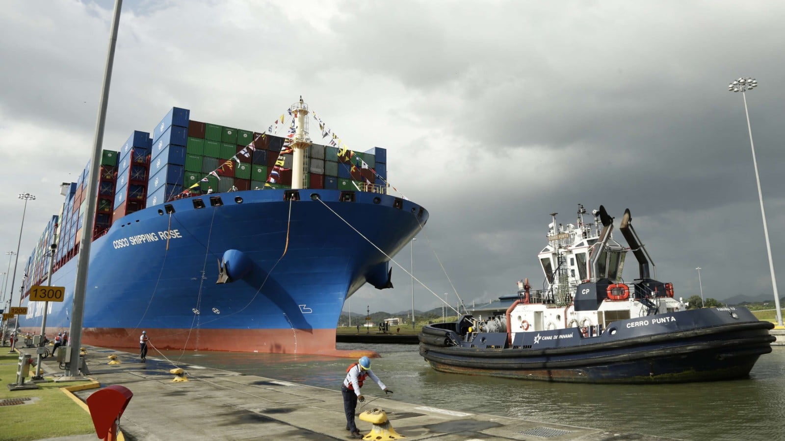 Paquebot chinois franchissant le canal de Panama, le 3 décembre 2018.
Auteurs  : Arnulfo Franco/AP/SIPA
Numéro de reportage  : AP22321104_000008