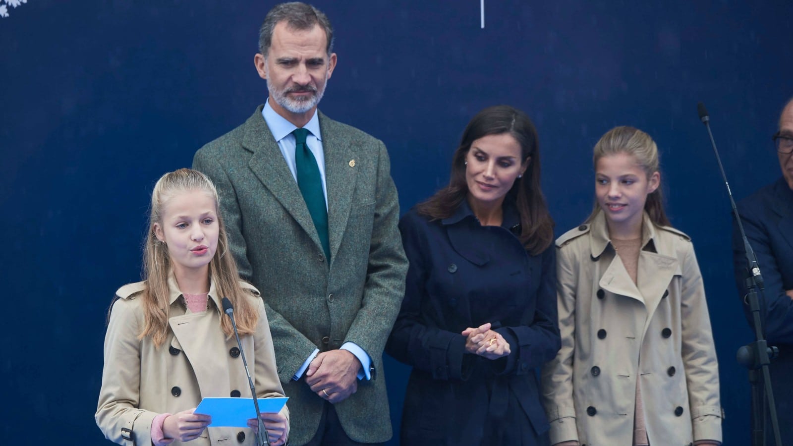 Le roi d'Espagne Felipe VI, la reine Letizia ainsi que les princesses Leonor et Sofia