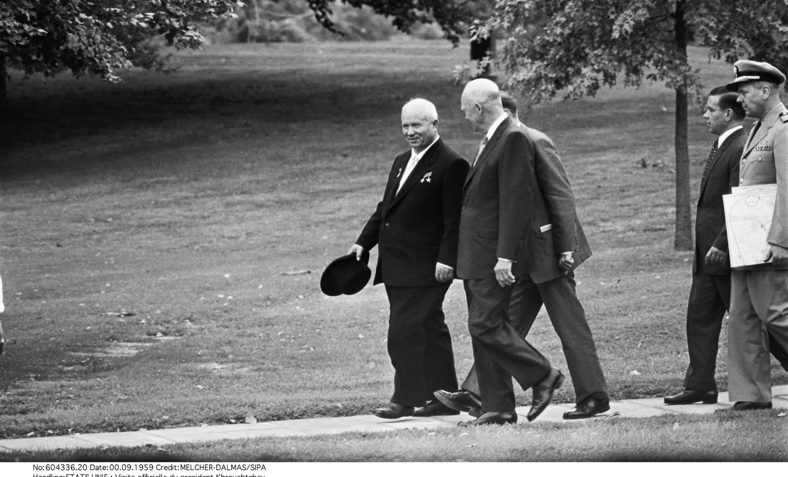 Visite officielle du président Khrouchtchev aux Etats-Unis.