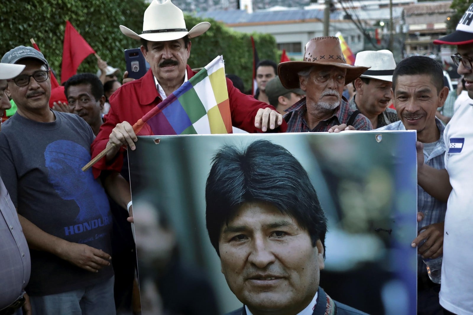 Manifestation pour soutenir l'ancien président bolivien Evo Morales,
Auteurs  : Gustavo Amador/EFE/SIPA,
Numéro de reportage  : 00933799_000003.