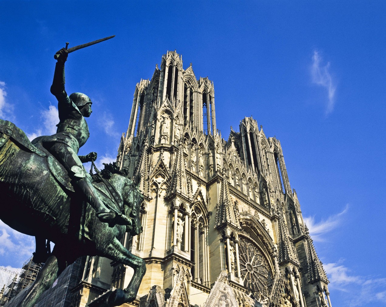 La cathédrale de Reims, dont la restauration a été en partie financée par Rockfeller (c) Sipa SUPERSTOCK45558021_000001