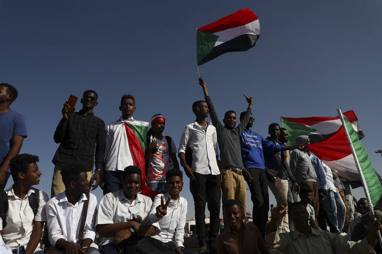 Rassemblement pour célébrer le premier anniversaire de l'éviction de l'ancien président Omar al-Bashir, à Khartoum, le 19 novembre 2019,
Auteurs  : /AP/SIPA,
Numéro de reportage  : AP22410239_000002.