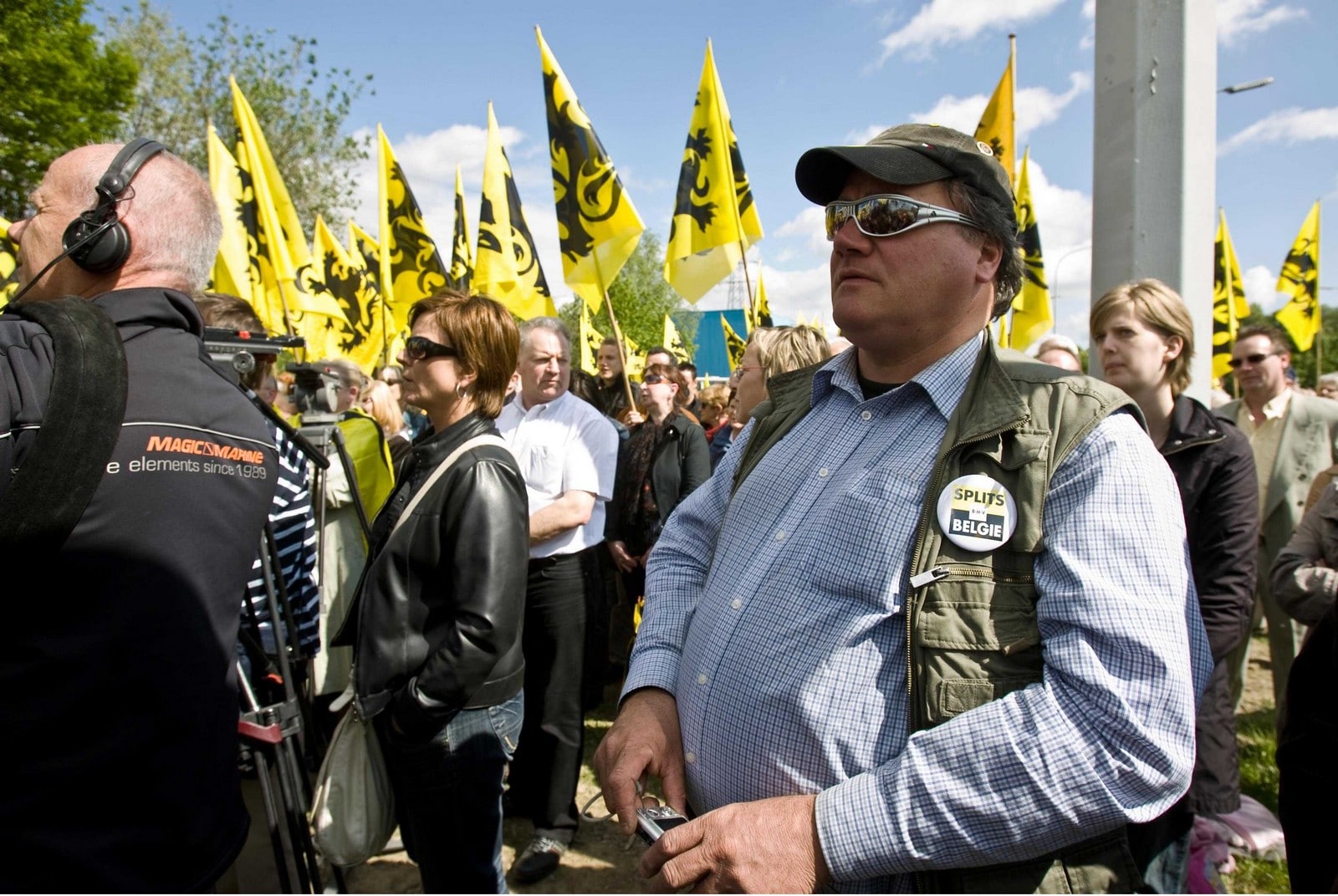 Manifestation du parti nationaliste flamand Vlaams Belang pour la Fête du Travail le 1er mai 2010,
Auteurs  : ARNOLD BRUNO/EUEYES/SIPA,
Numéro de reportage  : 00598379_000030.