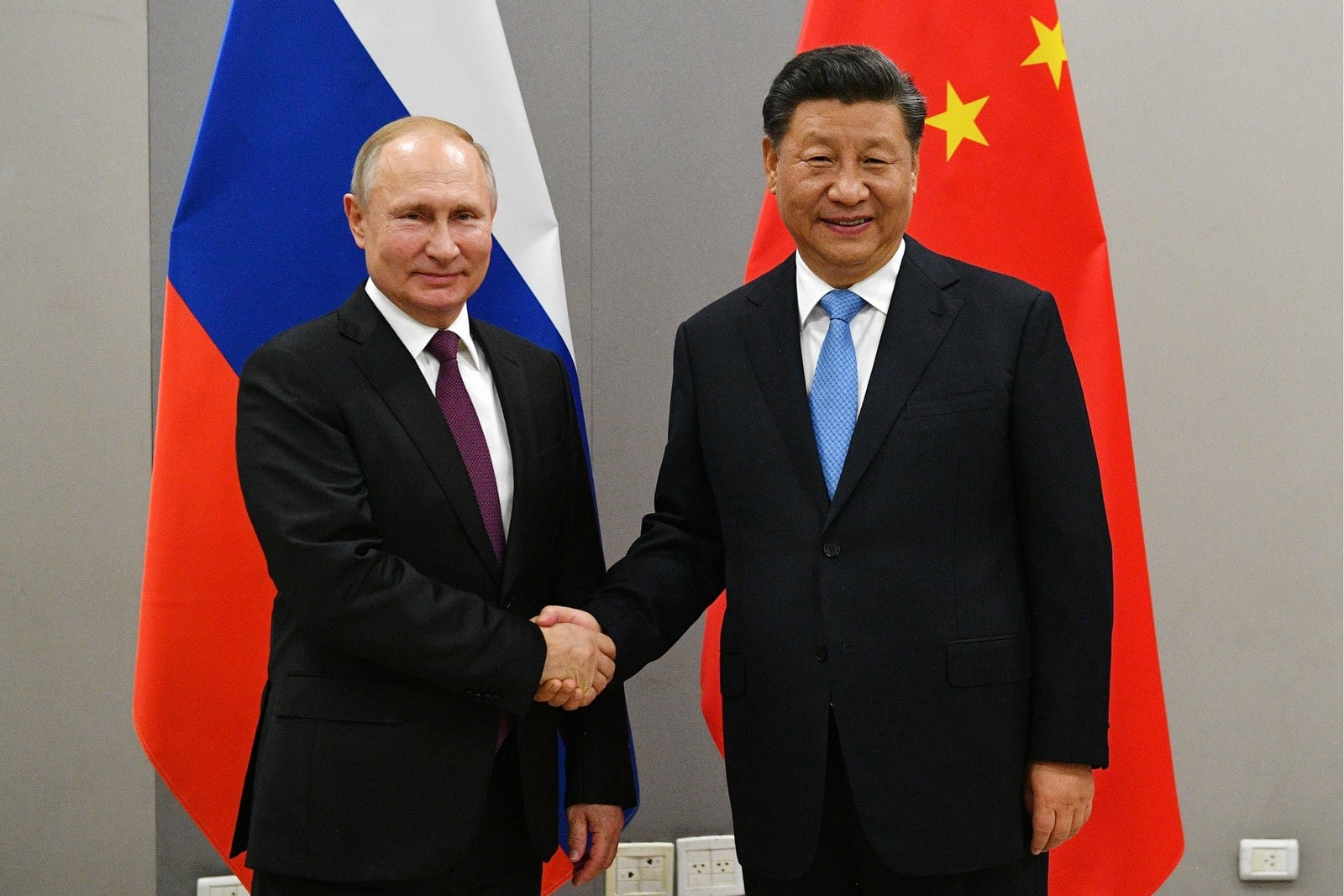 Vladimir Poutine et Xi Jinping lors du 11e Sommet des BRICS à Brasilia le 13 novembre 2019,
Auteurs  : Ramil Sitdikov/POOL/TASS/Sipa US/SIPA,
Numéro de reportage  : SIPAUSA30189795_000002.