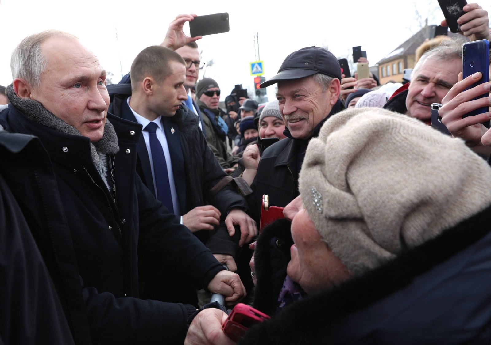 Le 22 janvier 2020, Poutine rencontre les habitants de d'Usman dans le sud de Moscou,
Auteurs  : Mikhail Klimentyev/TASS/Sipa USA/SIPA,
Numéro de reportage  : SIPAUSA30198988_000014.