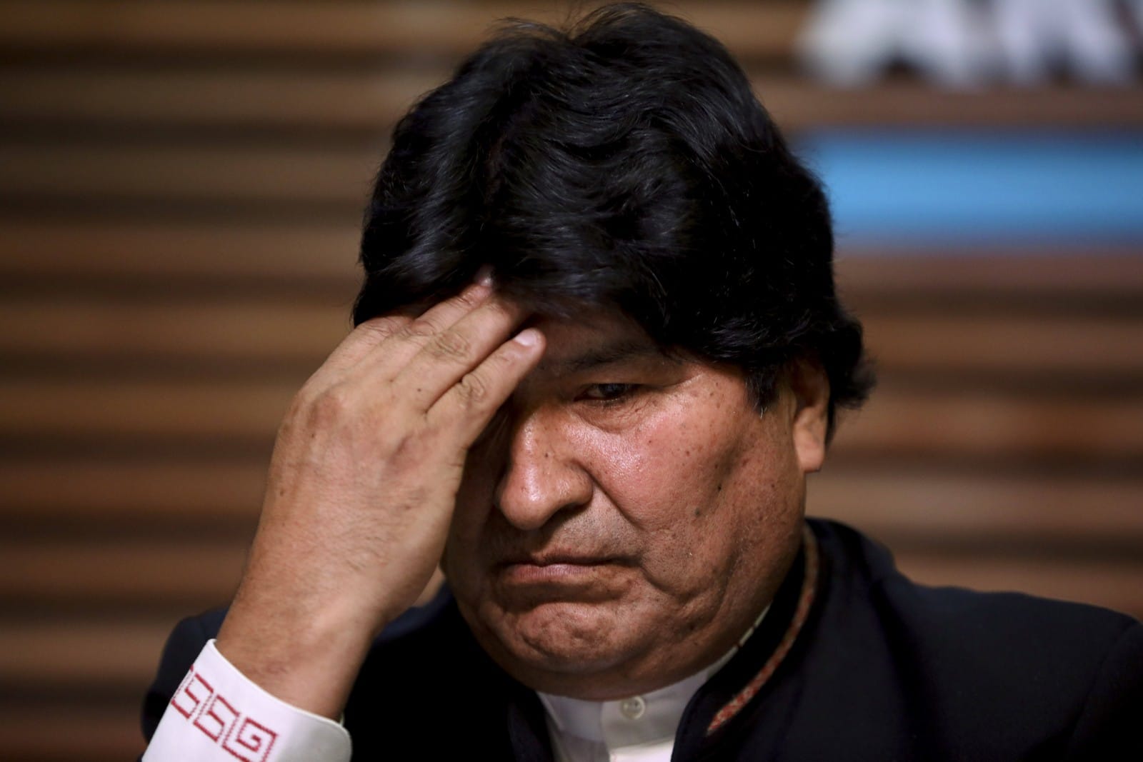 Evo Morales lors d'une conférence de presse le 21 février 2020,
Auteurs  : Natacha Pisarenko/AP/SIPA,
Numéro de reportage  : AP22430850_000005.