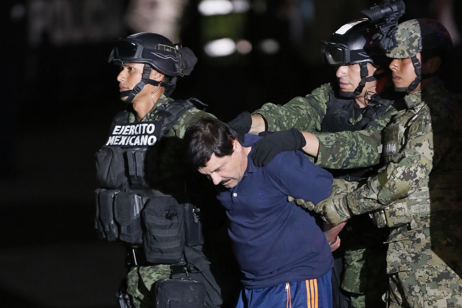 Arrestation d'El Chapo le 8 janvier 2016,
Auteurs  : EFE/SIPA,
Numéro de reportage  : 00737060_000003.
