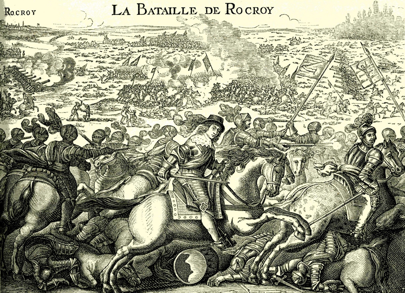 Victoire de Louis II de Bourbon-Condé sur les armées espagnols lors de la bataille de Rocroi, le 19 mai 1643,
Auteurs  : ABECASIS/SIPA,
Numéro de reportage  : 00541710_000003.