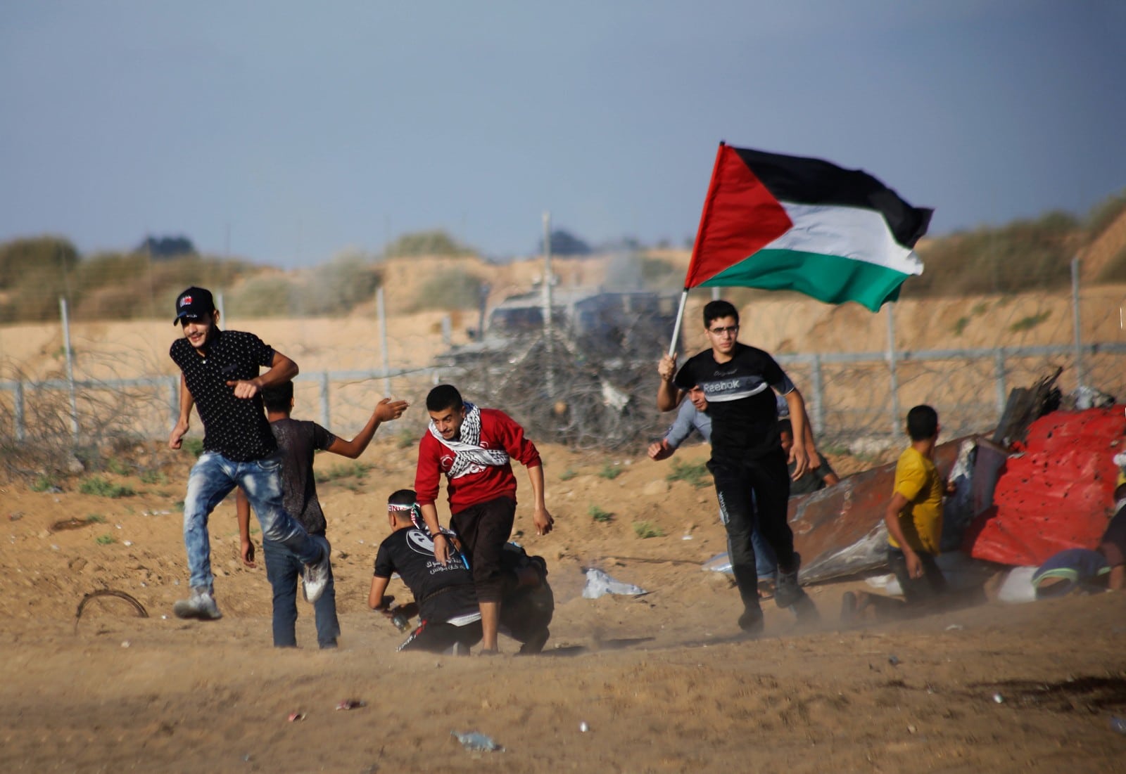 Manifestations palestiniennes à la frontière entre Gaza et Israël, en octobre 2019,
Auteurs  : Yousef Masoud/Penta Press/REX/SIPA,
Numéro de reportage  : Shutterstock40731803_000006.