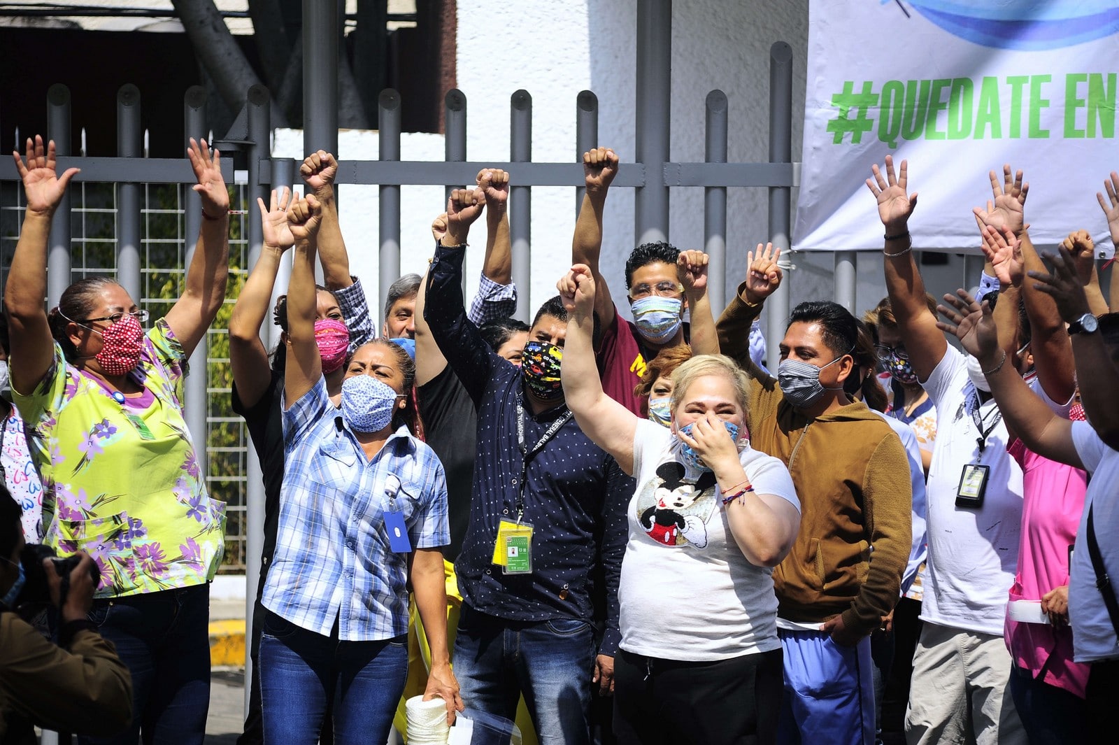 A Mexico, le 16 avril 2020, une manifestation de médecins proteste contre les conditions précaires dans lesquelles ils travaillent,
Auteurs  : Carlos Tischler/REX/SIPA,
Numéro de reportage  : Shutterstock40760493_000047.