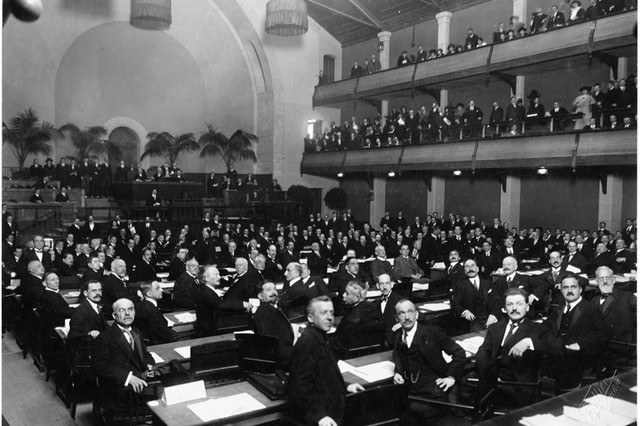 Réunion de la Société des Nations en janvier 1920. Photo : United Nations Archives at Geneva