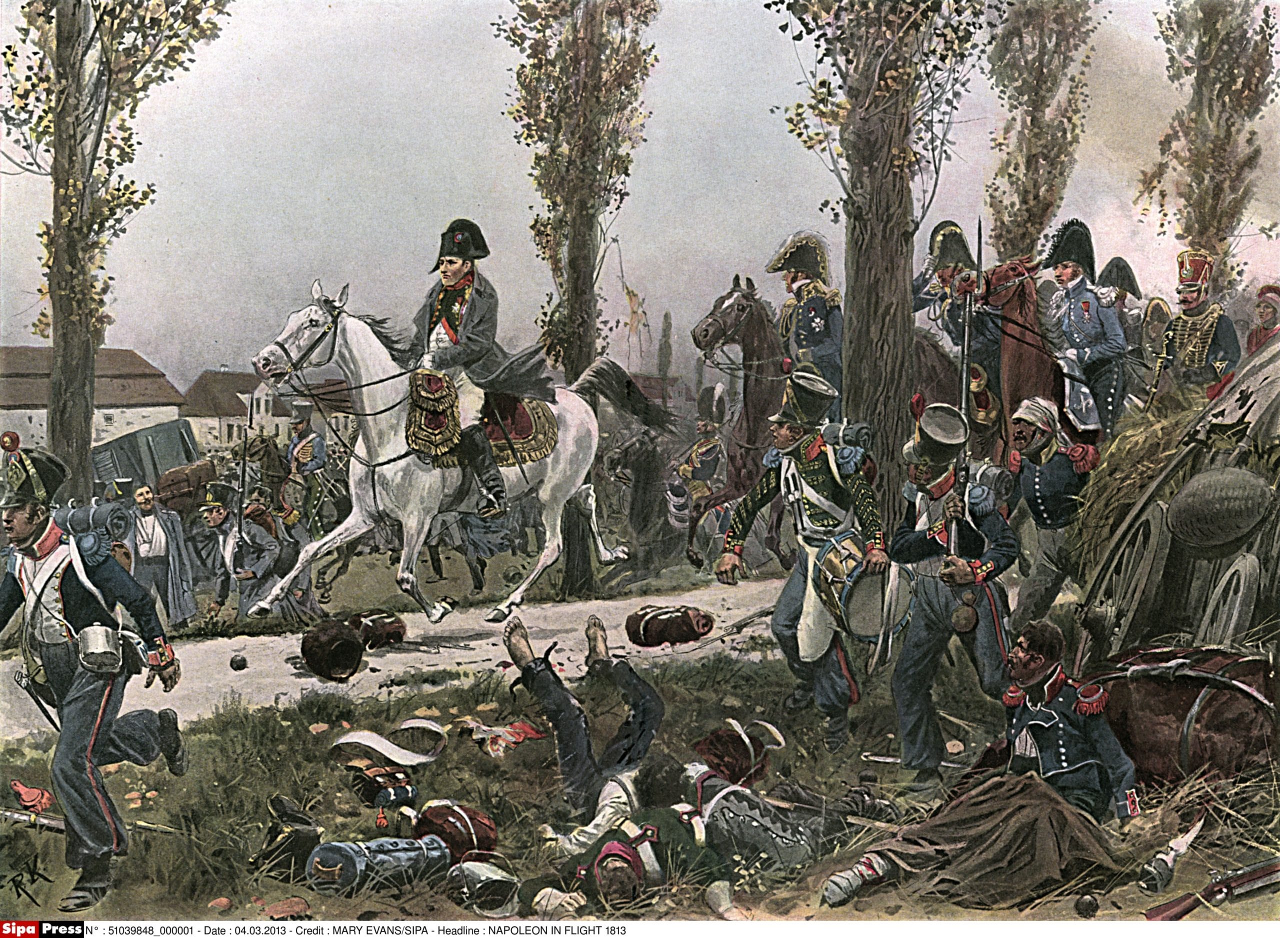 Napoléon après la défaite subie à Leipzig © MARY EVANS/SIPA Numéro de reportage  : 51039848_000001