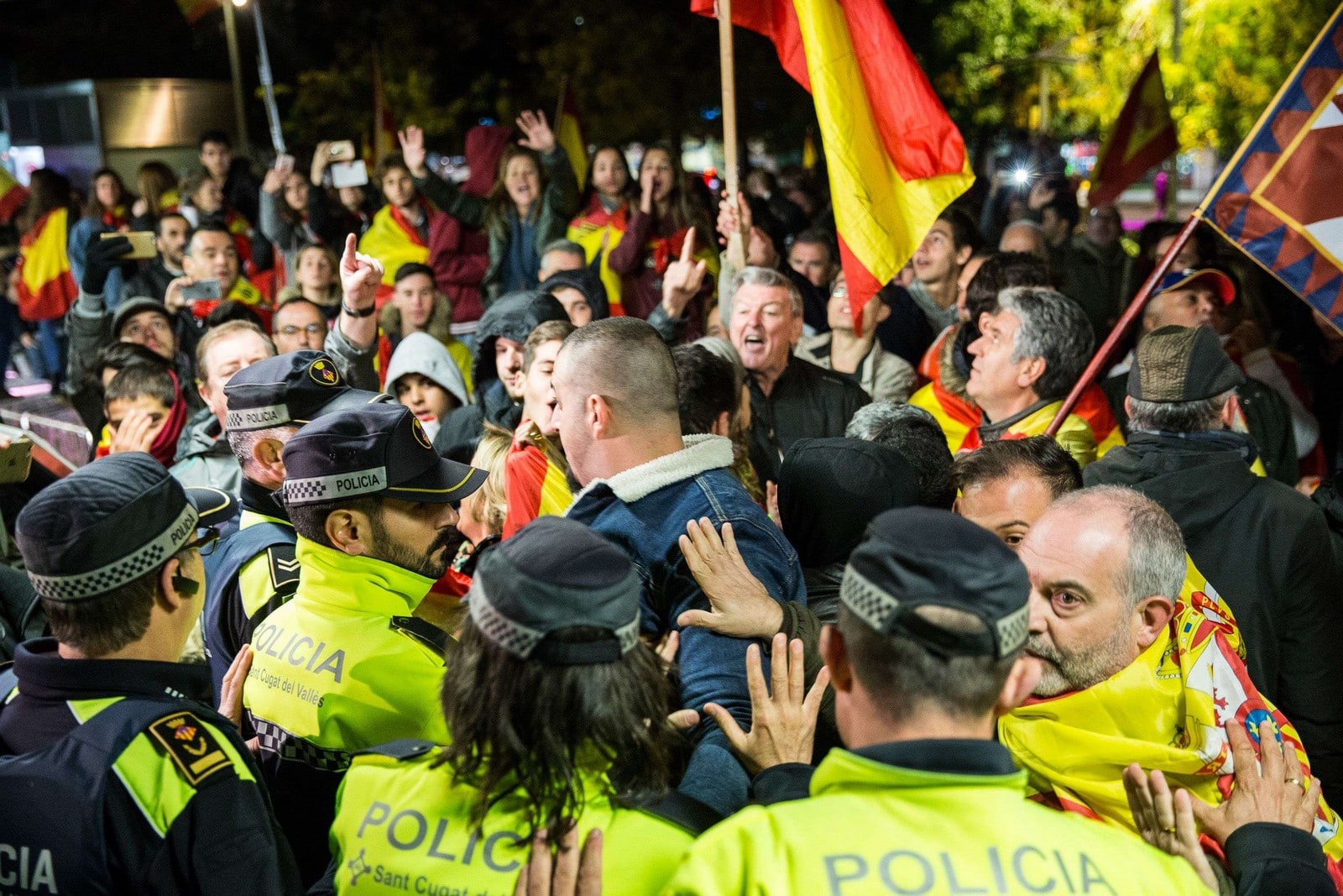 Manifestations en faveur de l'unité de l'Espagne, avec la collaboration de VOX, en Catalogne,
Auteurs  : Shutterstock/SIPA,
Numéro de reportage  : Shutterstock40610659_000003.