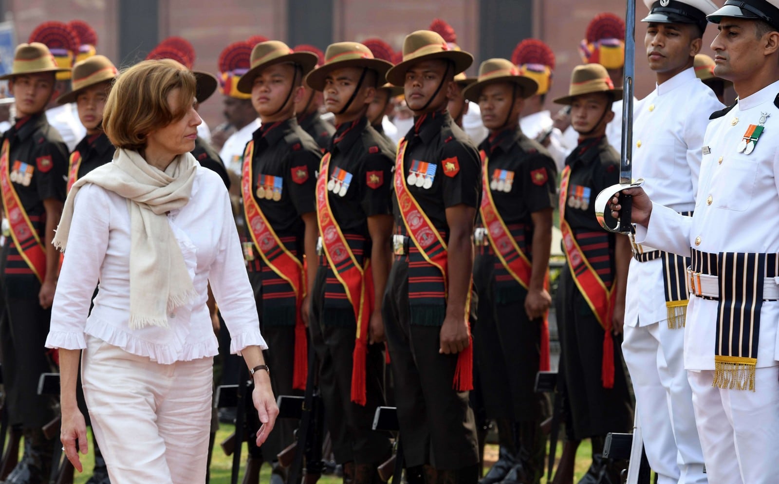 Le ministre français des armées en visite en Inde, le 27 octobre 2017, dans le cadre de la coopération militaire,
Auteurs  : Hindustan Times/Shutter/SIPA,
Numéro de reportage  : Shutterstock40608993_000001.