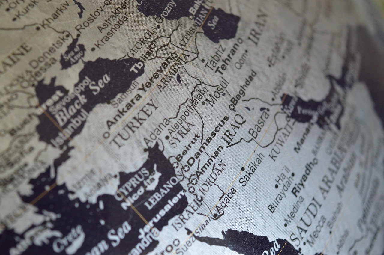 Carte du Moyen-Orient (c) Pixabay