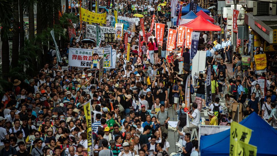 Manifestation à Hong Kong le 1er juillet 2019.