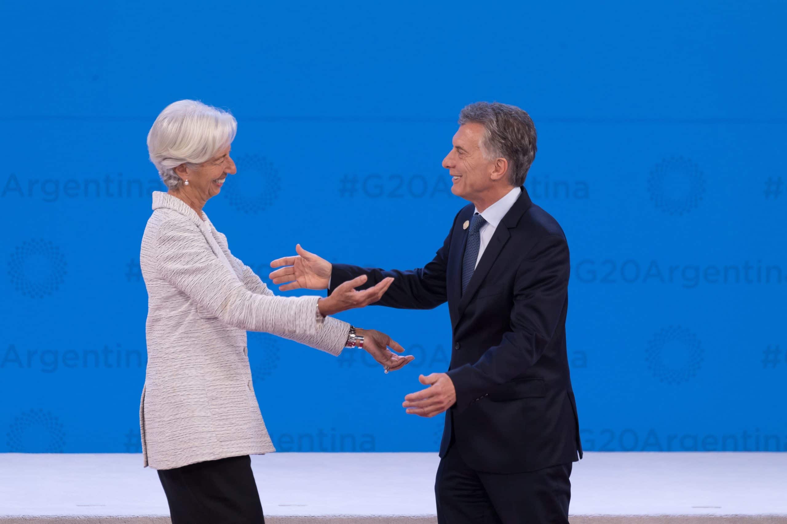 L'ancienne présidente du FMI Christine Lagarde avec le président argentin Mauricio Macri, lors d'un sommet du G20 en 2018 ©  Jacques Witt/SIPA 00886441_000046