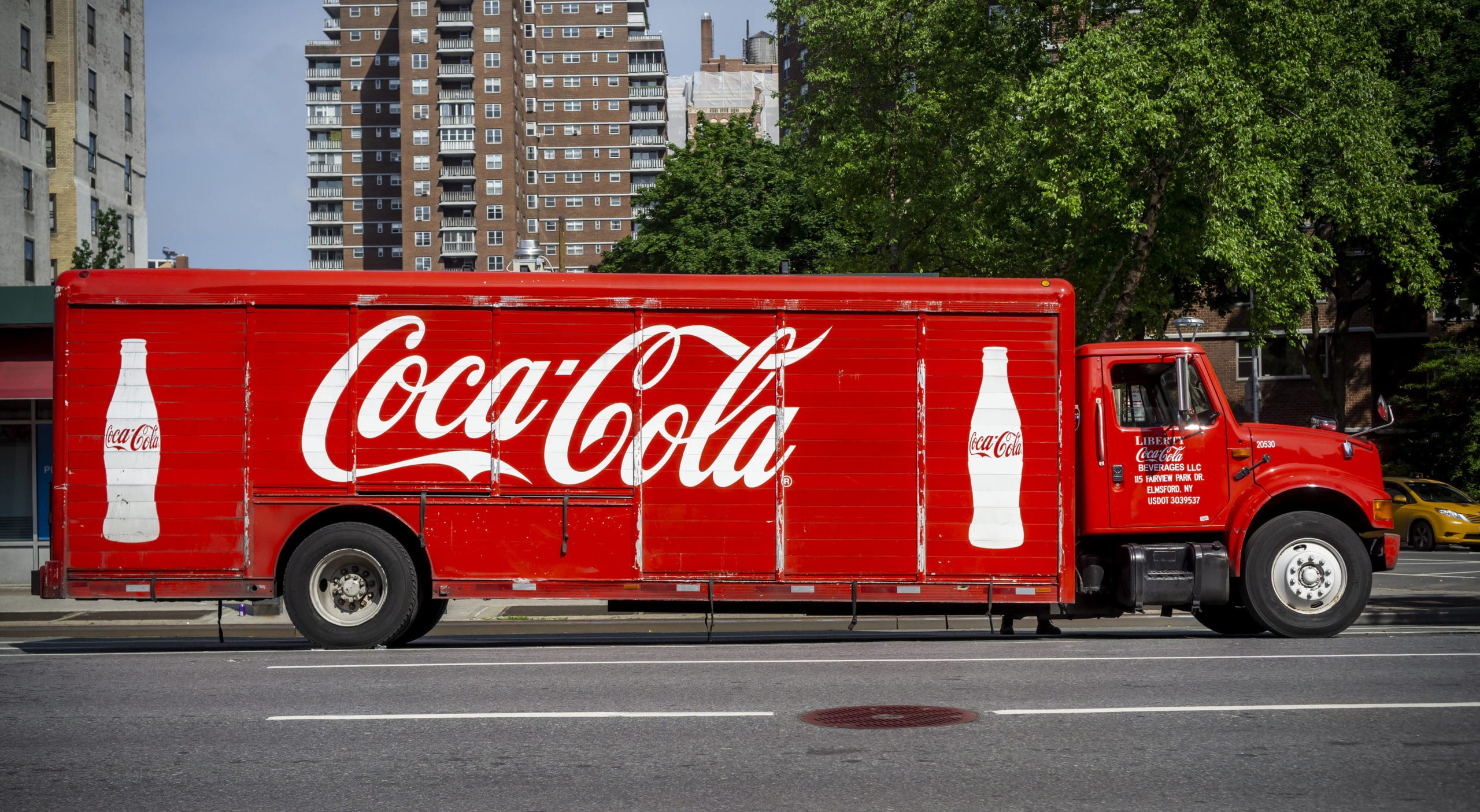 Coca-cola, le géant du soft-power américain, à New-York. Photo :  Richard B. Levine/Newscom/SIPA SIPAUSA31532913_000001