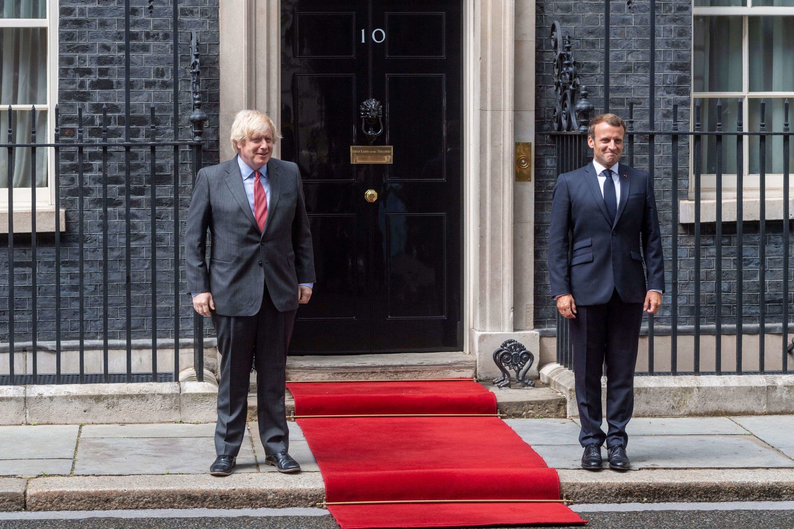Boris Johnson, grand artisan du Brexit, rencontre Emmanuel Macron à l'occasion des 80 ans de l'appel du 18 juin 1940 - Photo : Ray Tang/REX/SIPA 40772630_000008