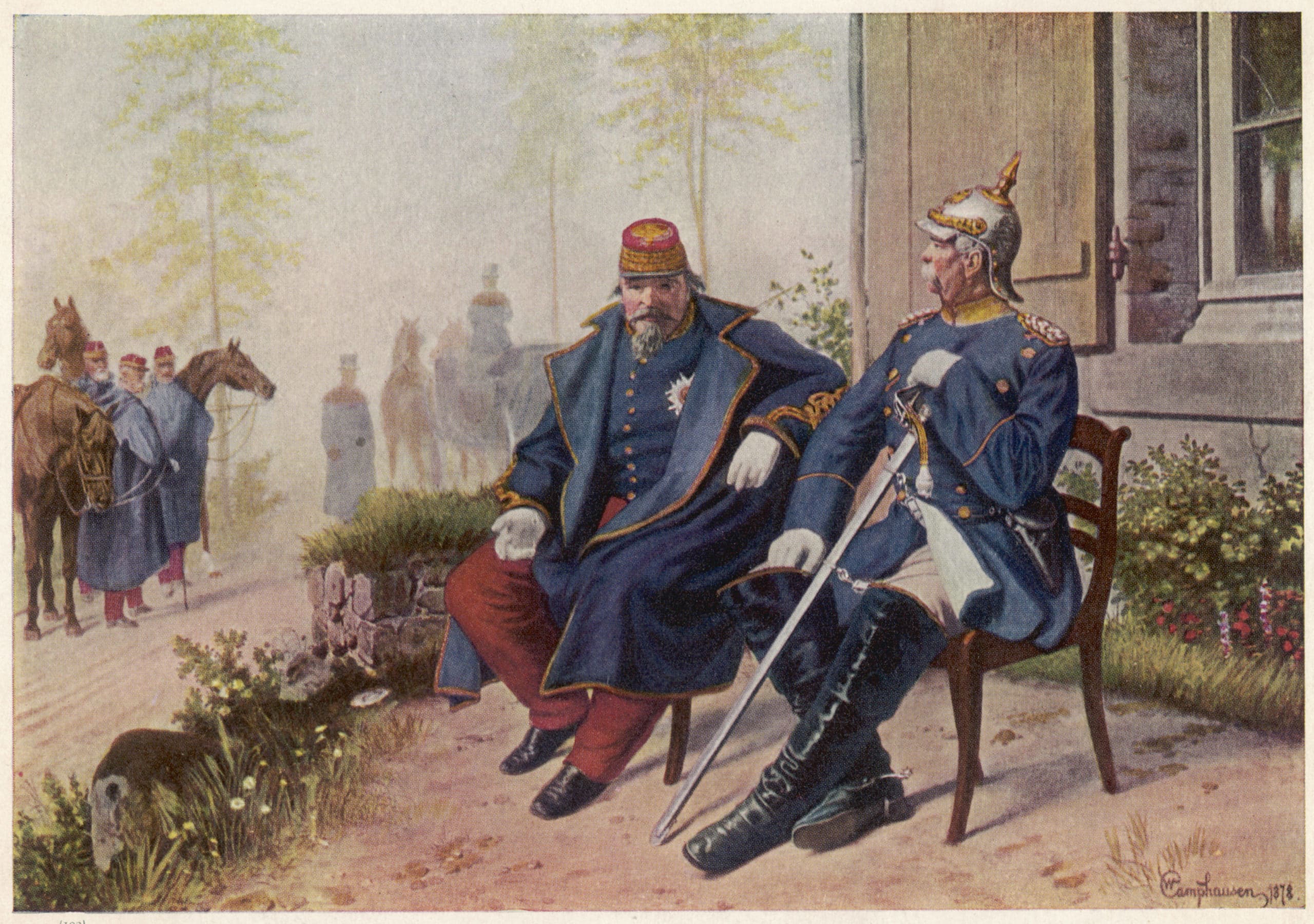 Bismarck et Napoléon III après la bataille de Sedan (c)  Mary Evans Picture Library/SIPA - 1811211858
