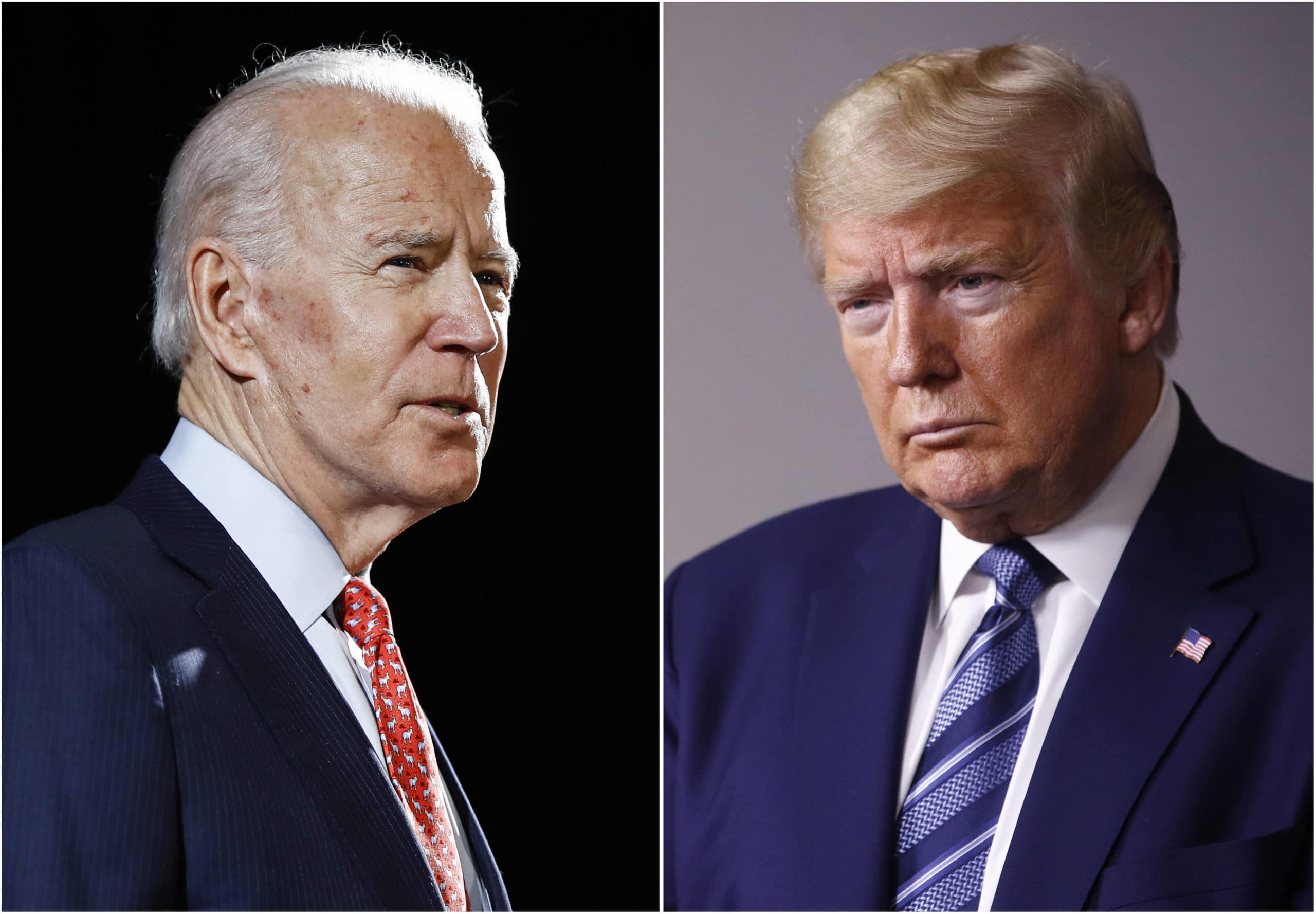 (c) BIDEN PHOTO BY MATT ROURKE; TRUMP PHOTO BY PATRICK SEMANSKY/2005110558 /AP/SIPA