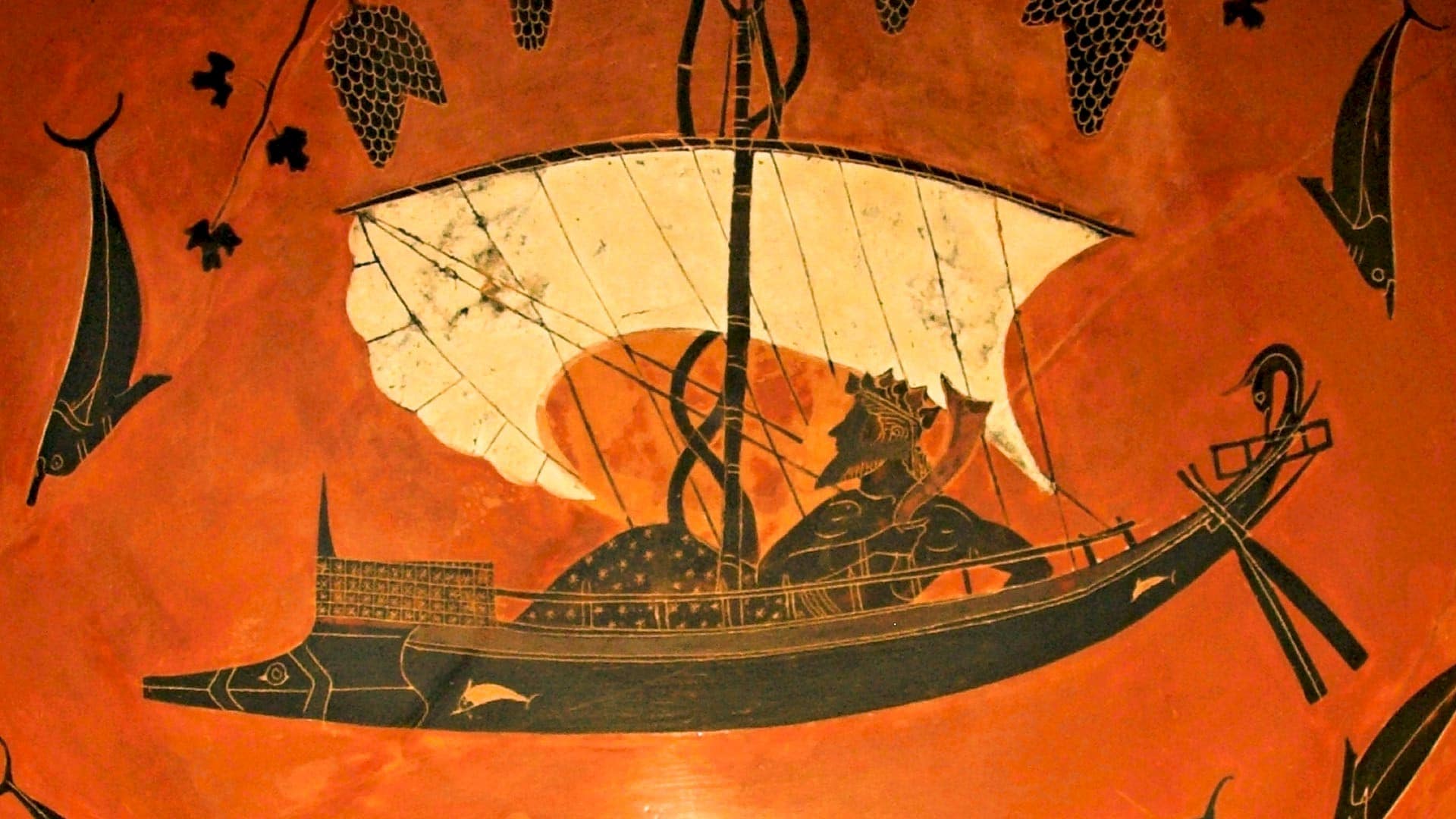 Kylix de Dionysos, v. 530 av. J.-C. (c) Wikimédia Commons