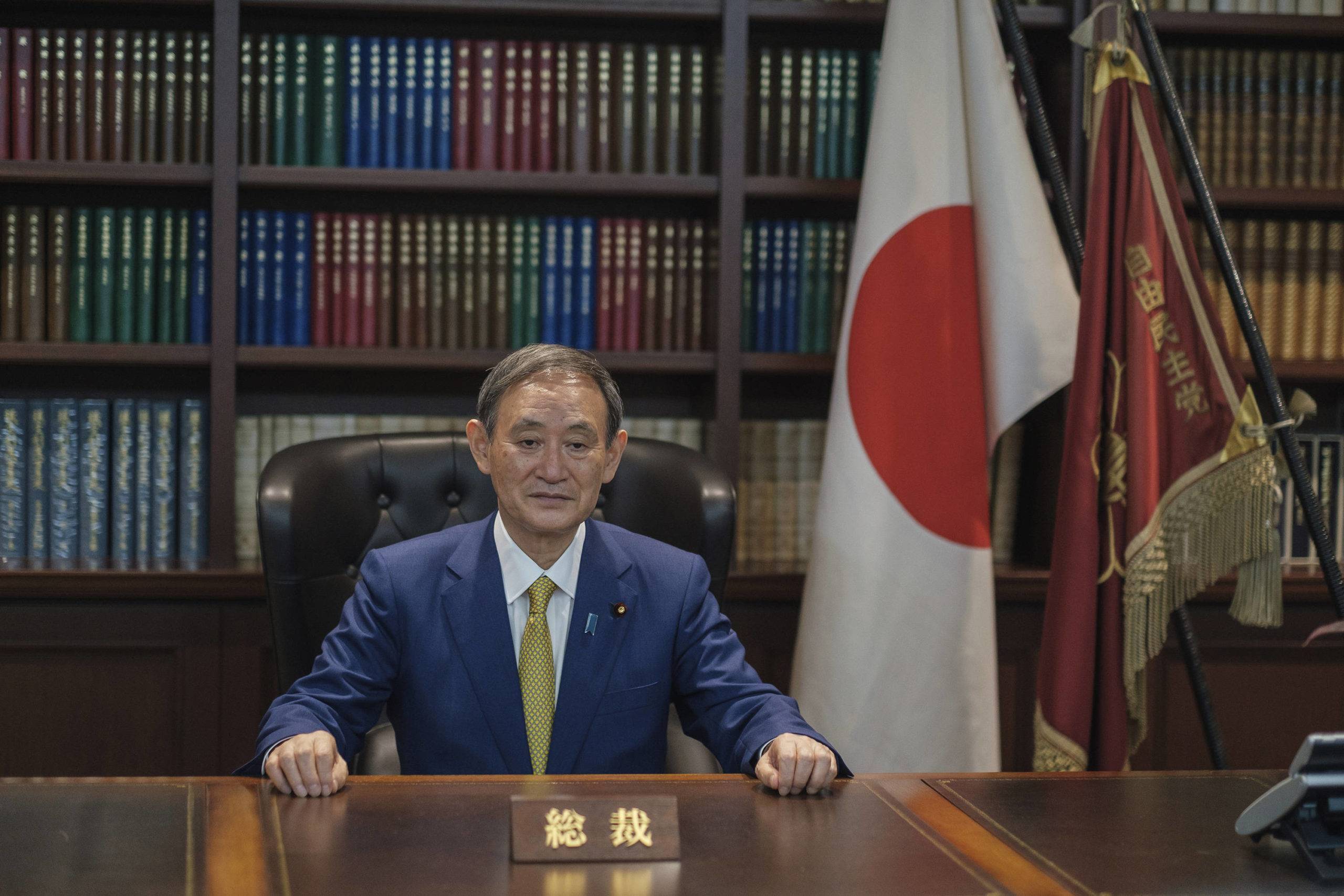 Yoshihide Suga, Premier ministre du Japon depuis le 16 septembre 2020 (c) Sipa AP22492836_000066