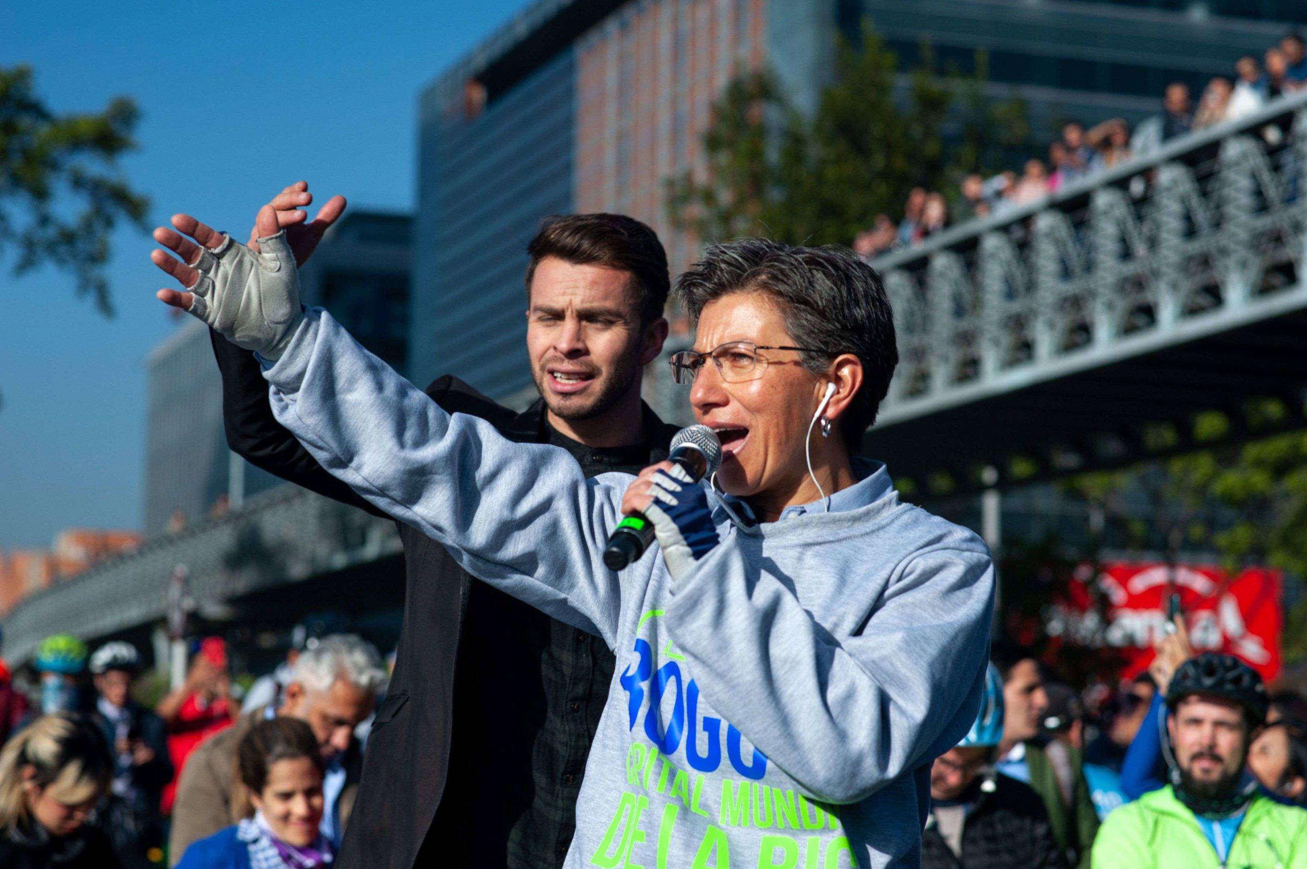 Discours de Claudia Lopez pour la journée annuelle sans voiture 2020 à Bogota (c) Sipa Shutterstock40767490_000007