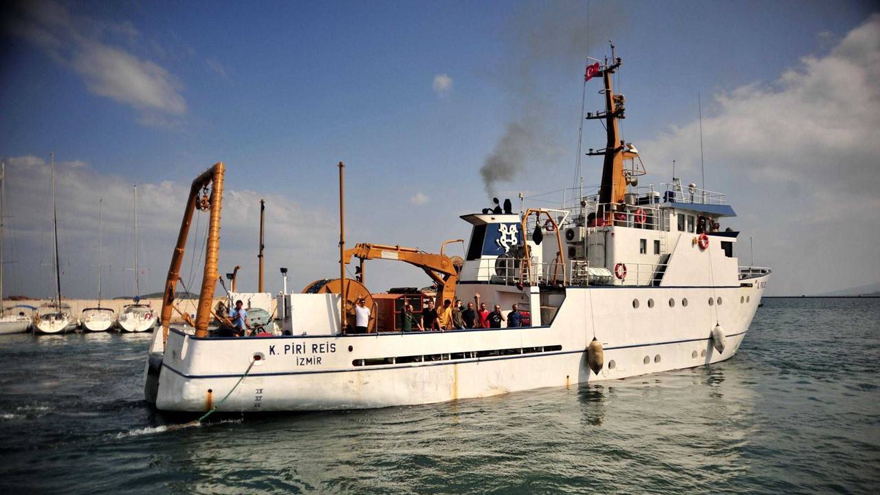 Bateau turc d'exploration "Piri Reis". Les frontières sont aussi sur la mer.  /Credit:MEHMET OZDOGRU/A.A./SIPA/1109291133