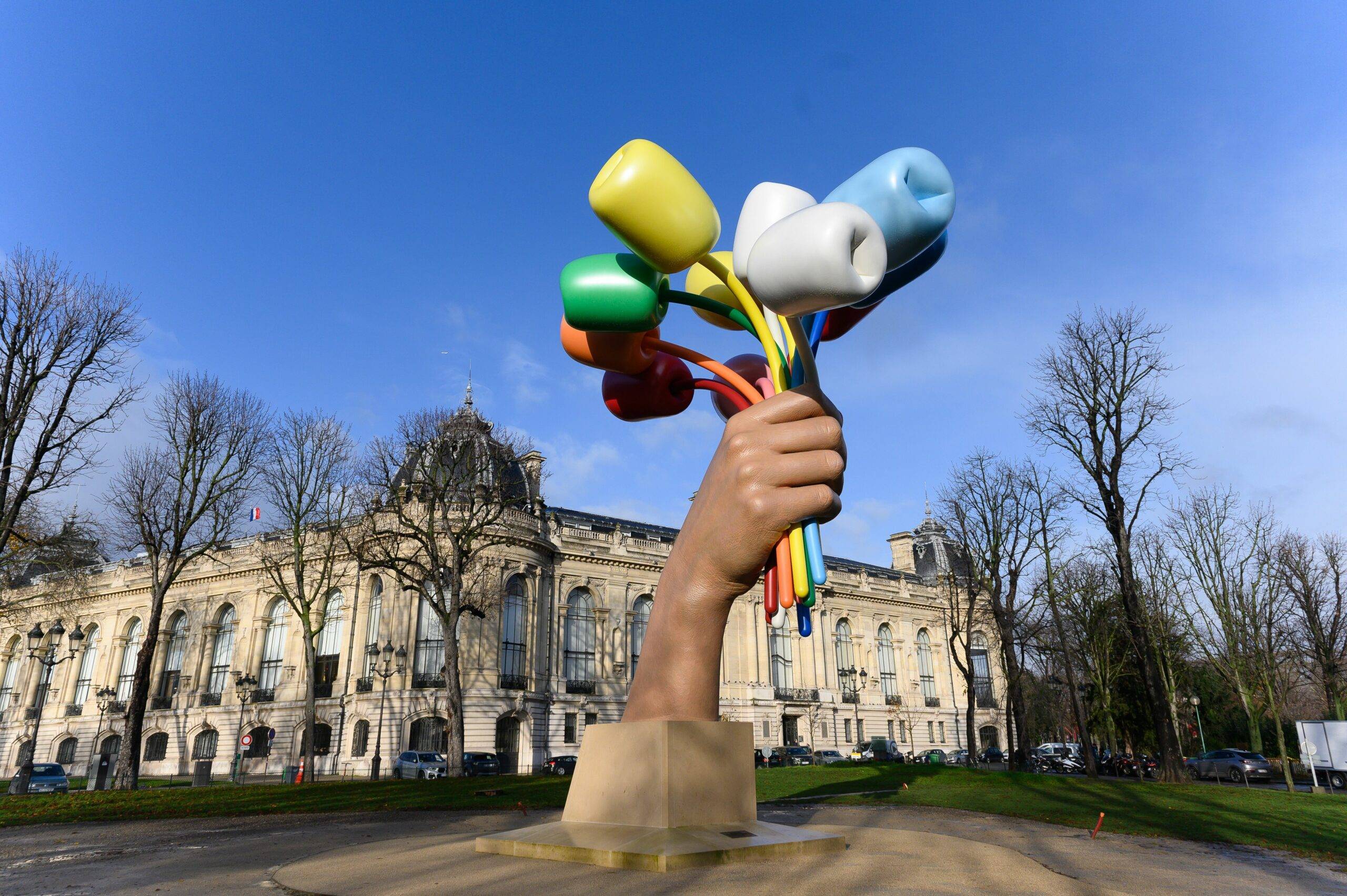 Bouquet of Tulips, a sculpture of Jeff Koons , dedicated to the victims of the Bataclan attack.
Paris, FRANCE- 13/12/2019.
//01JACQUESWITT_Tulipe001/1912131437