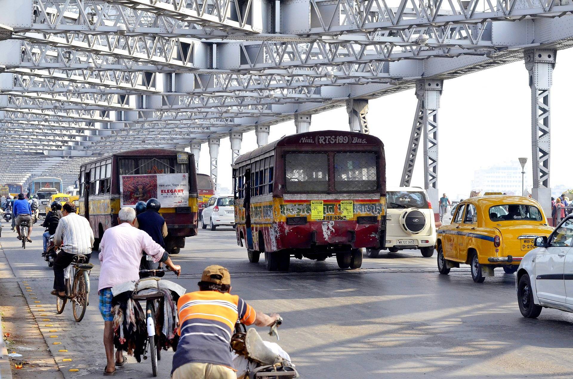 Pont Kolkata, à Calcutta, Inde.