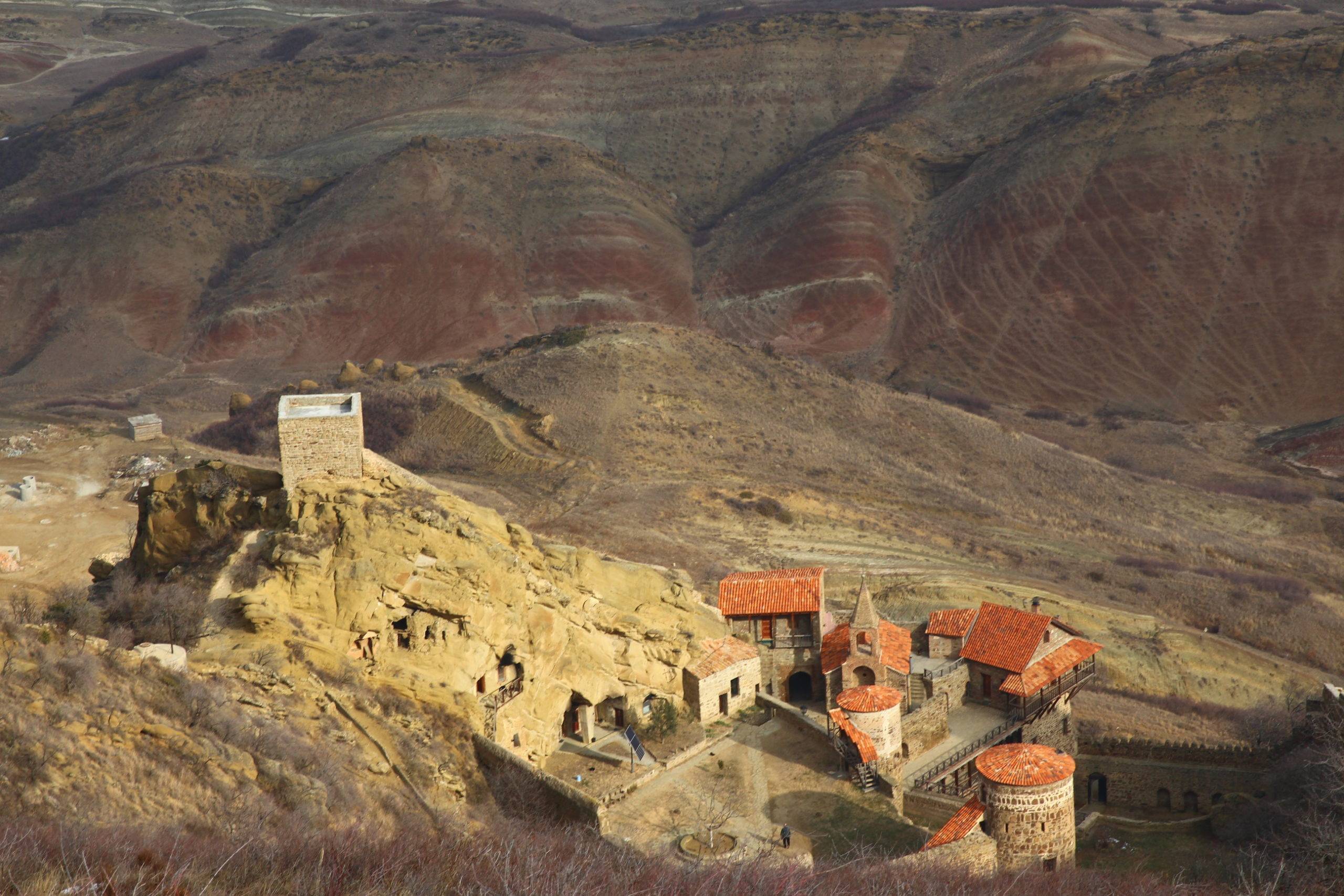 Le monastère de David Garedja, à la frontière entre la Géorgie et l'Azerbaïdjan