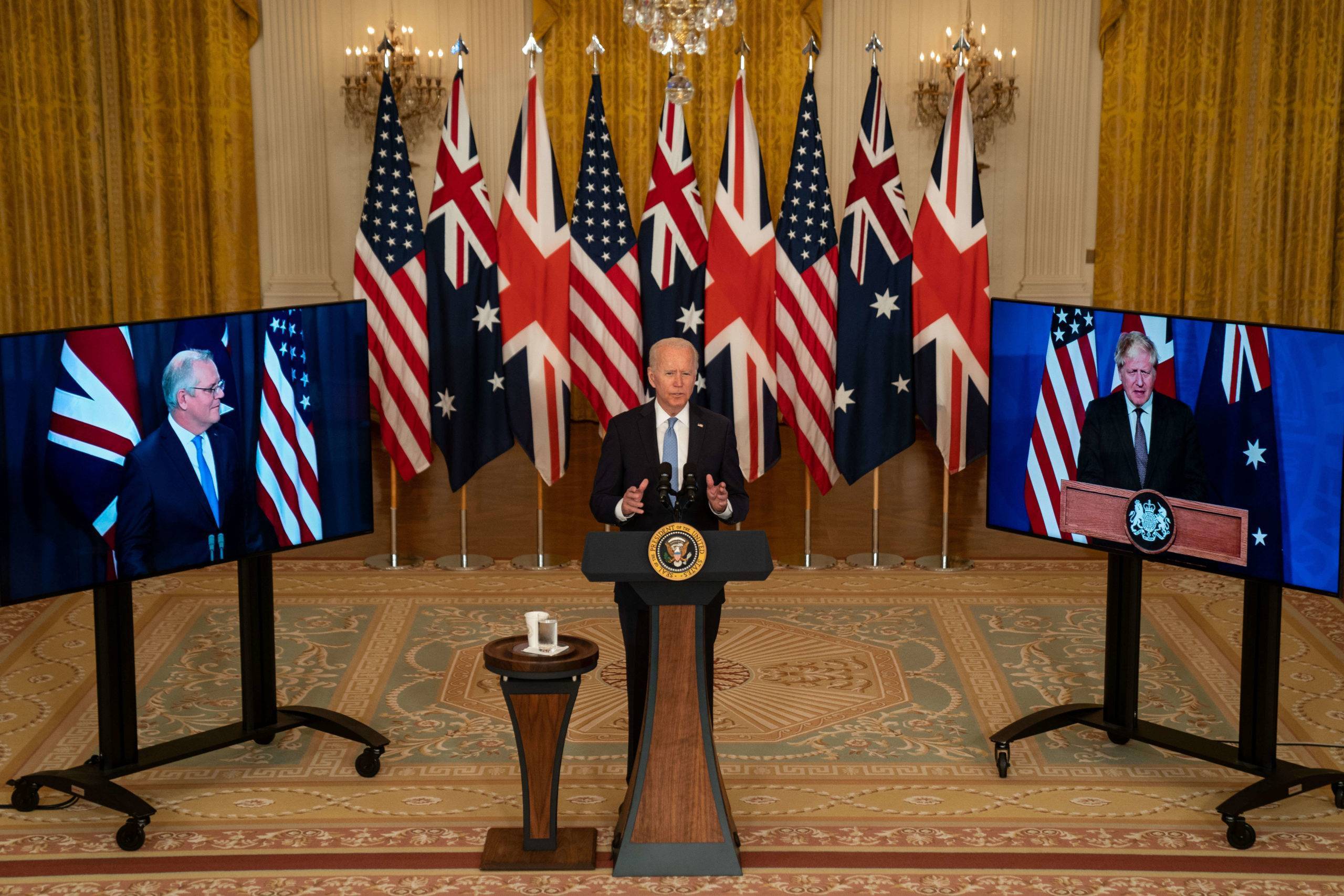 Le président Biden annonce que les États-Unis vont partager la technologie des sous-marins nucléaires avec l'Australie, East Room, Washington, Dc, États-Unis - 15 sept. 2021
Mandatory Credit: Photo by Kent Nishimura/Los Angeles Times/Shutterstock (12448011k)