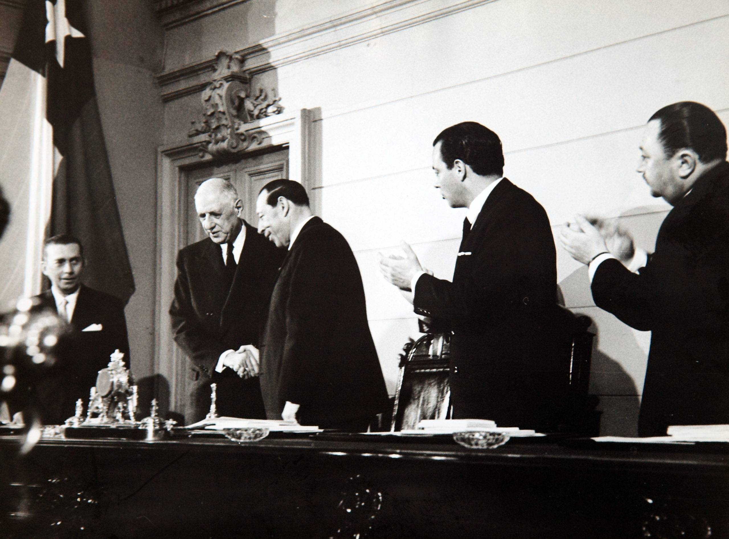 Visite officielle de Charles de Gaulle au Congrès National du Chili (septembre de 1964). Crédits : Biblioteca del Congreso Nacional