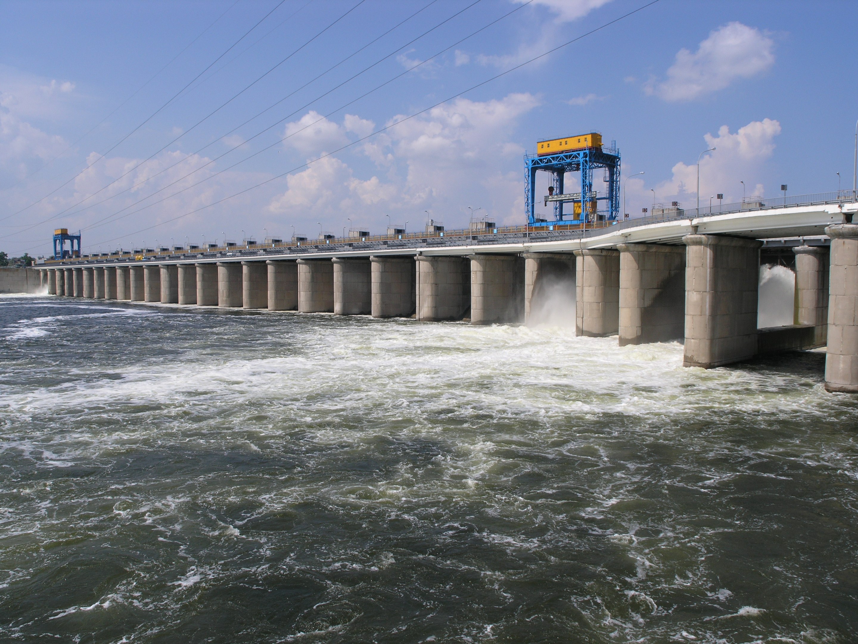 Kakhovka hydroelectric station, Nova Kakhovka, Kherson Oblast, Ukraine (c) Wikicommons