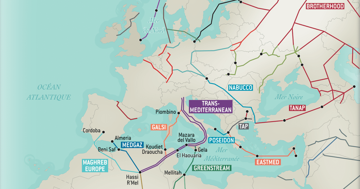 <i class='fa fa-lock' aria-hidden='true'></i> Carte : les gazoducs qui alimentent l’Europe