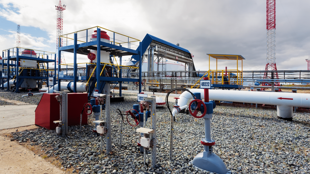 Station de pompage de gaz de Purpe, région de Yamal, Russie.