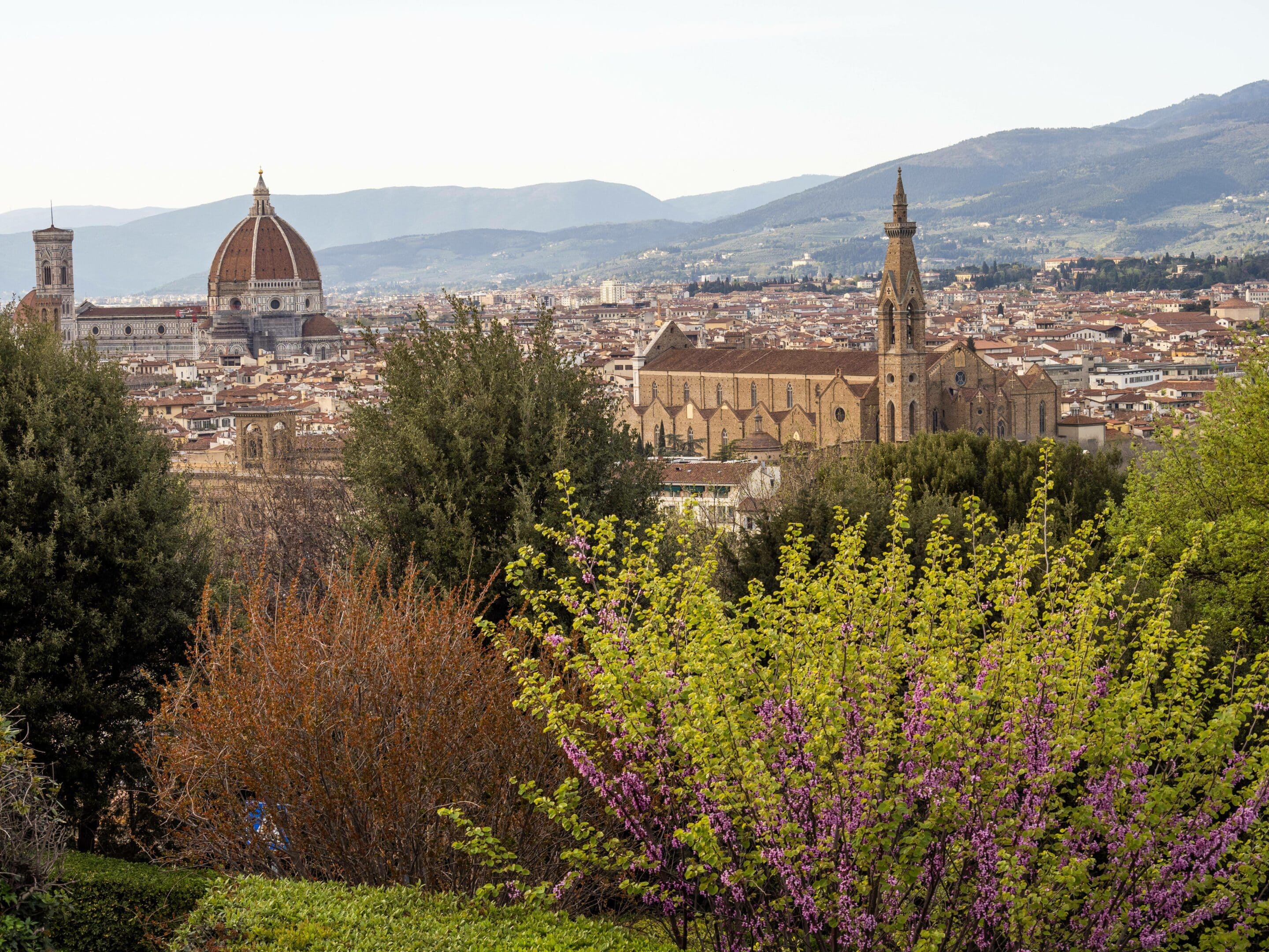 Vue de la Piazzale Michelangelo, de la cathédrale de Santa Maria del Fiore et de la basilique de Santa Croce à Florence.
Crédits: Karl-Heinz Schein/SIPA