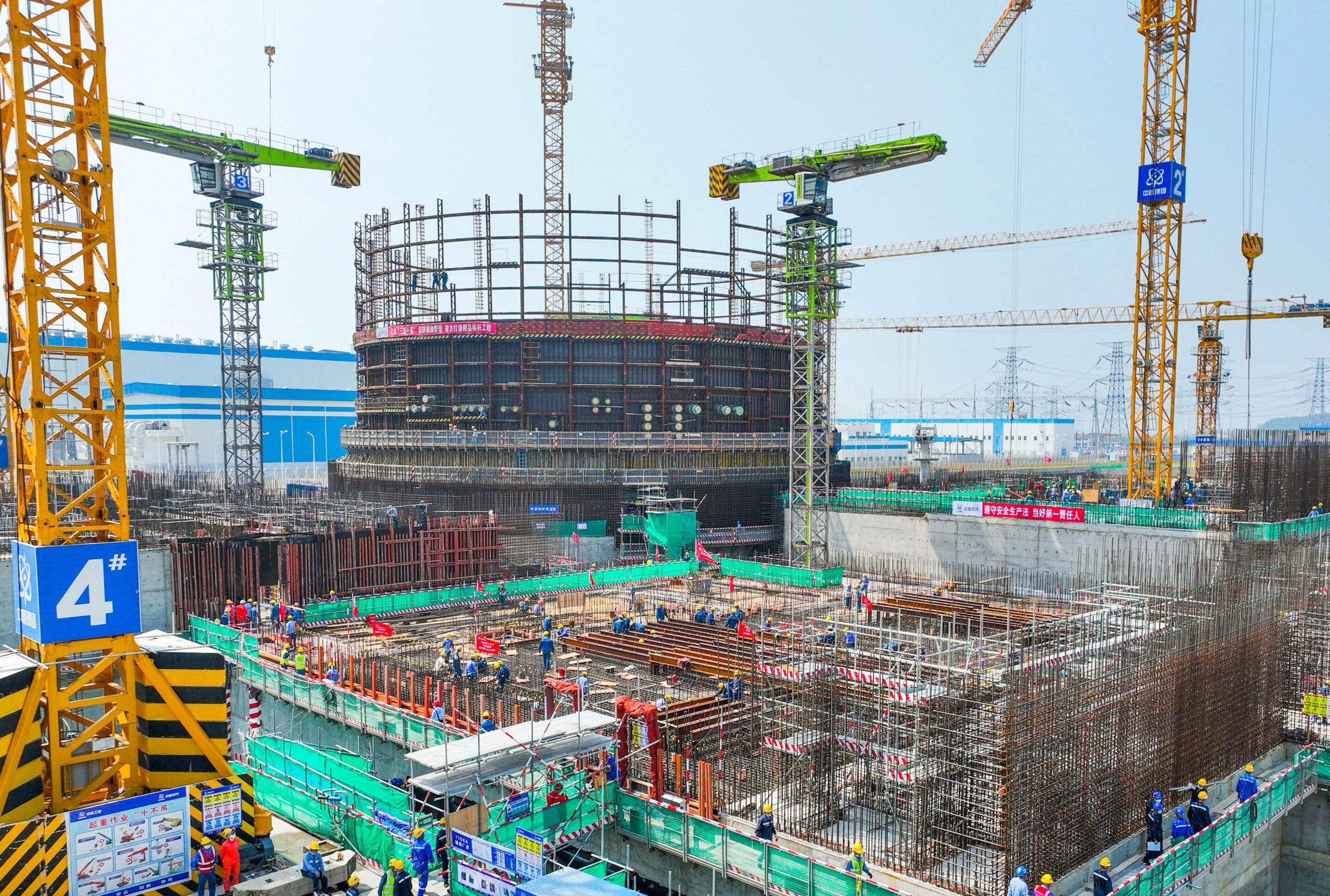 Construction site of Unit 7 of Tianwan Nuclear Power Plant in Lianyun District of Lianyungang City, East China's Jiangsu Province. (Photo by CFOTO/Sipa USA)/40186477//2206300354