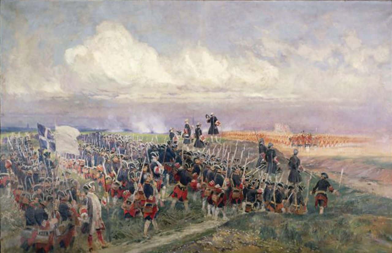Le régiment des Gardes Françaises dans la bataille de Fontenoy en 1745, Edouard Detaille