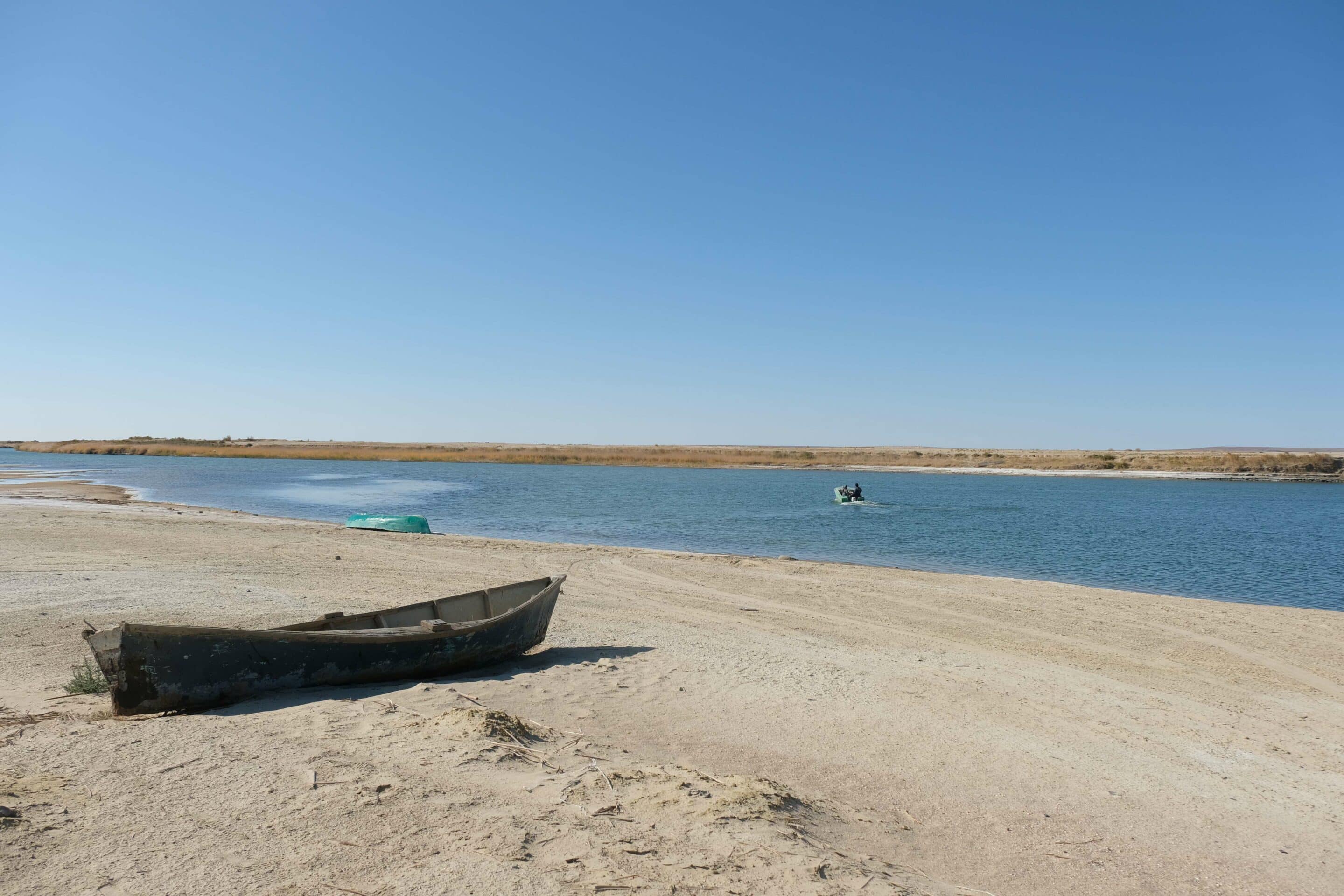 Mandatory Credit: Photo by Vladimir Tretyakov/Shutterstock (13365136af)
An old fishing boat near the shore of the shallow Aral Sea. Aralsk, Kazakhstan
The Aral Sea. The territory is subject to environmental disaster. Aralsk, Kazakhstan, Aralsk, Aralsk, Kazakhstan - 06 Oct 2020/shutterstock_editorial_The_Aral_Sea_The_territory_is_13365136af//2209050625