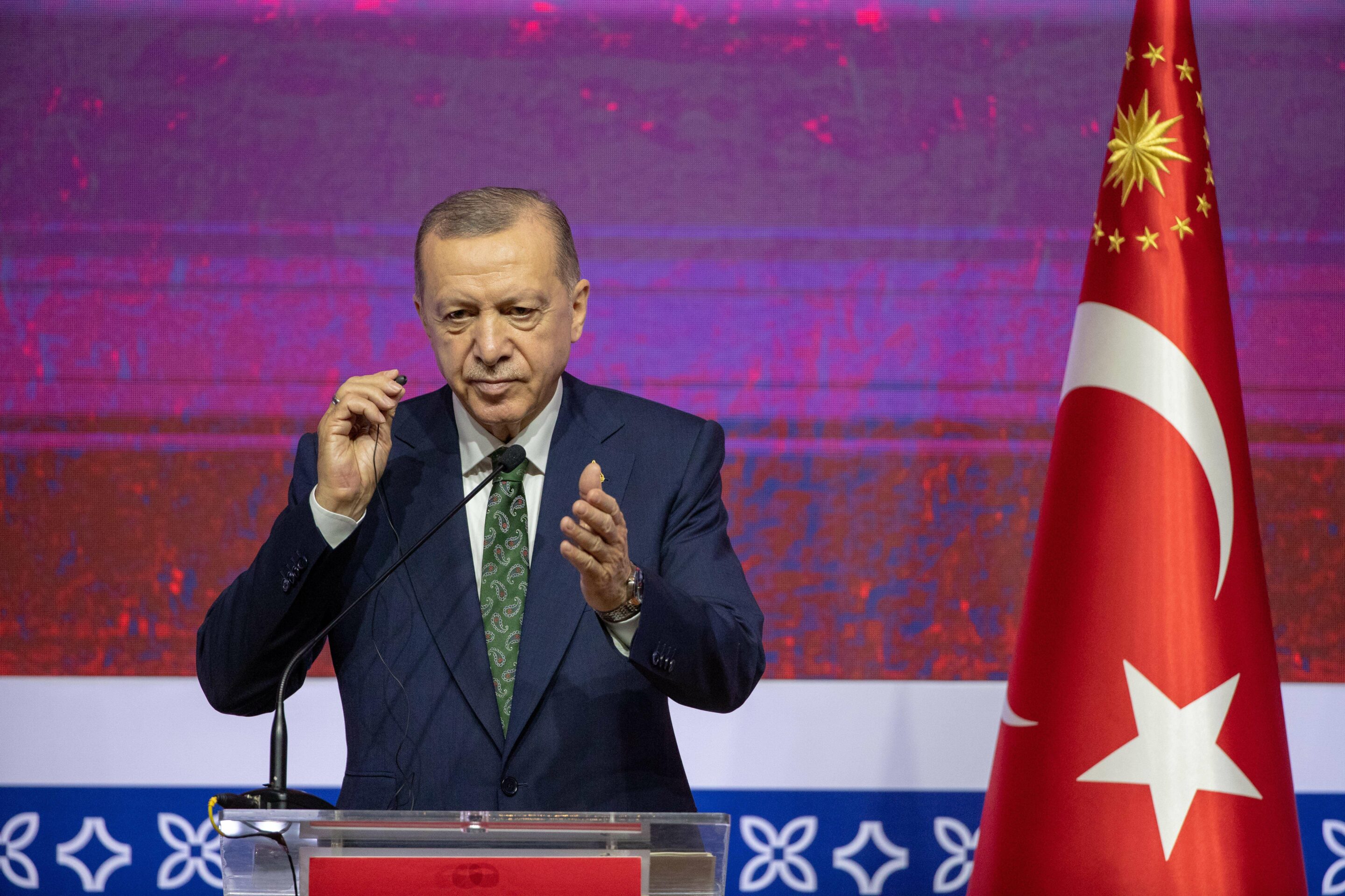 Mandatory Credit: Photo by EyePress News/Shutterstock (13626760j)
Turkish President Recep Tayyip Erdogan attends a press conference during the G20 leaders summit in Nusa Dua, Bali, Indonesia, Wednesday, Nov 16, 2022.EyePress /Alan Siu
G20 Heads of State and Government Summit in Bali, Indonesia - 16 Nov 2022/shutterstock_editorial_G20_Heads_of_State_and_Governm_13626760j//2211162230