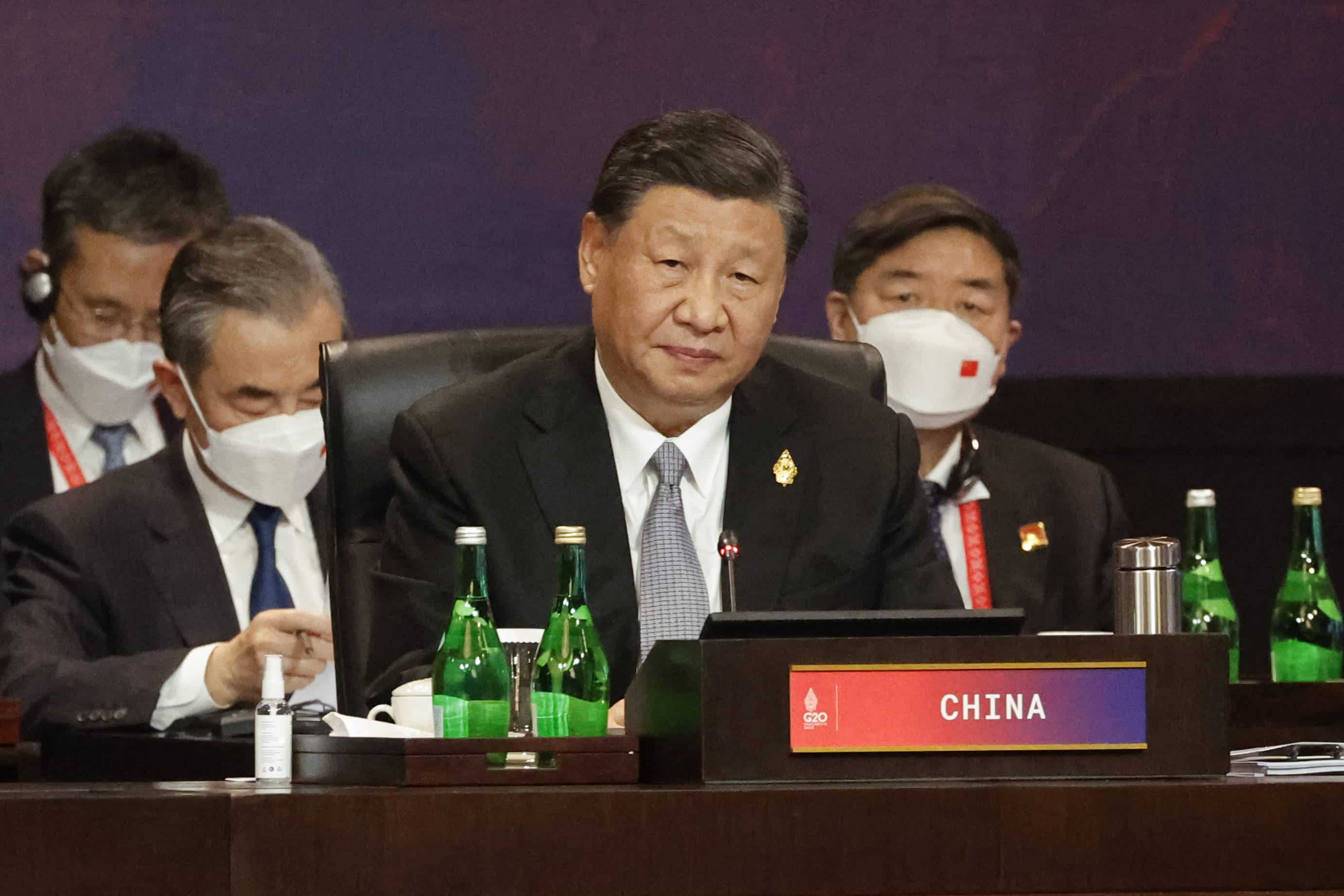 Chinese President Xi Jinping attends a session at the G20 Leaders' Summit in Nusa Dua, Bali, Indonesia, Wednesday, Nov. 16, 2022. (Willy Kurniawan/Pool Photo via AP, File)/BKWS301/22321326853057/NOV. 16, 2022