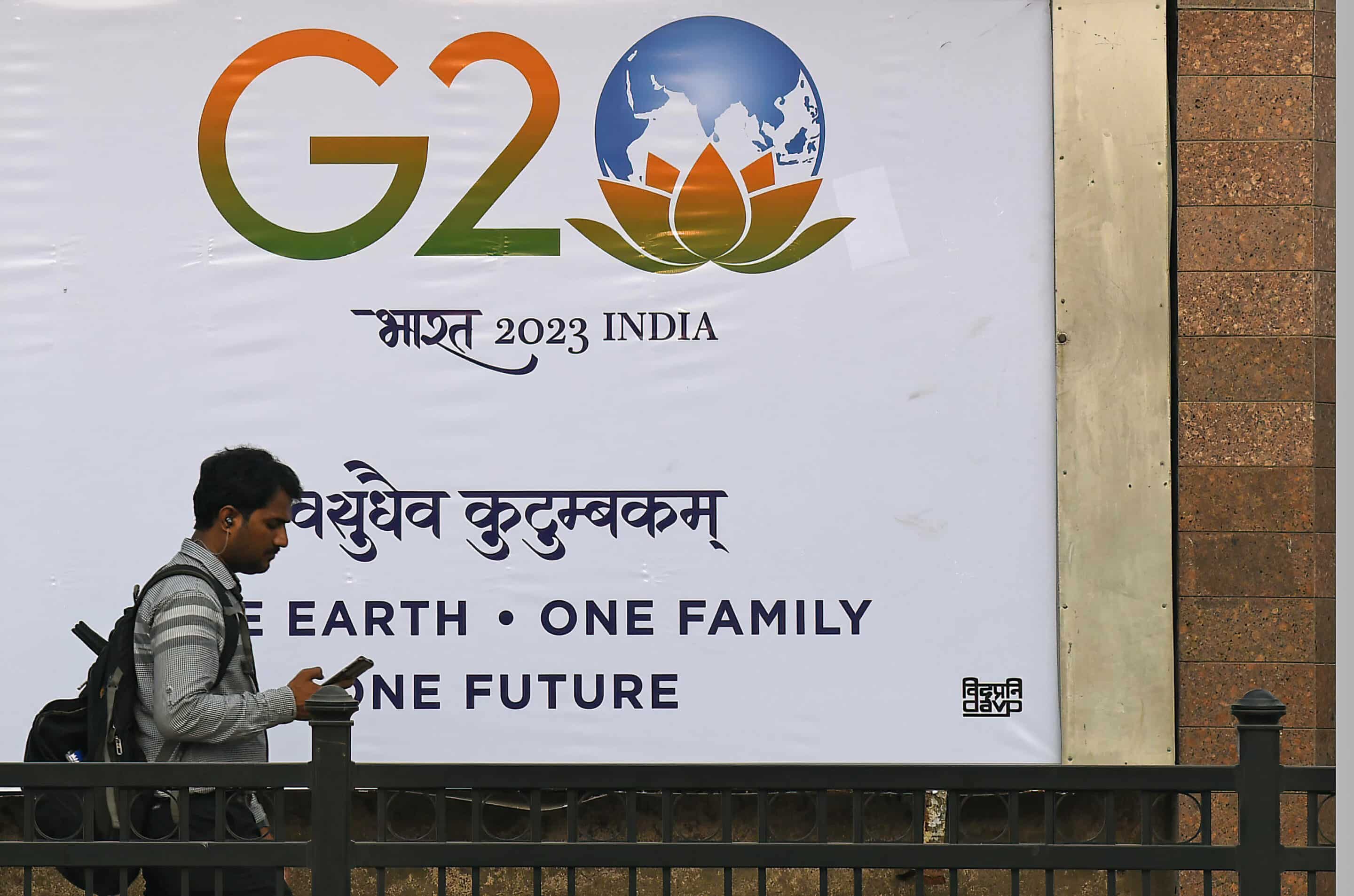 Le sommet du G20 ou Groupe des Vingt est l'occasion de présenter l'Inde au monde entier.
 Ashish Vaishnav / SOPA Images//SOPAIMAGES_09400001/Credit:SOPA Images/SIPA/2212070957