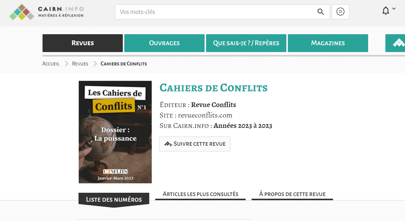 Cairn : présence de Conflits