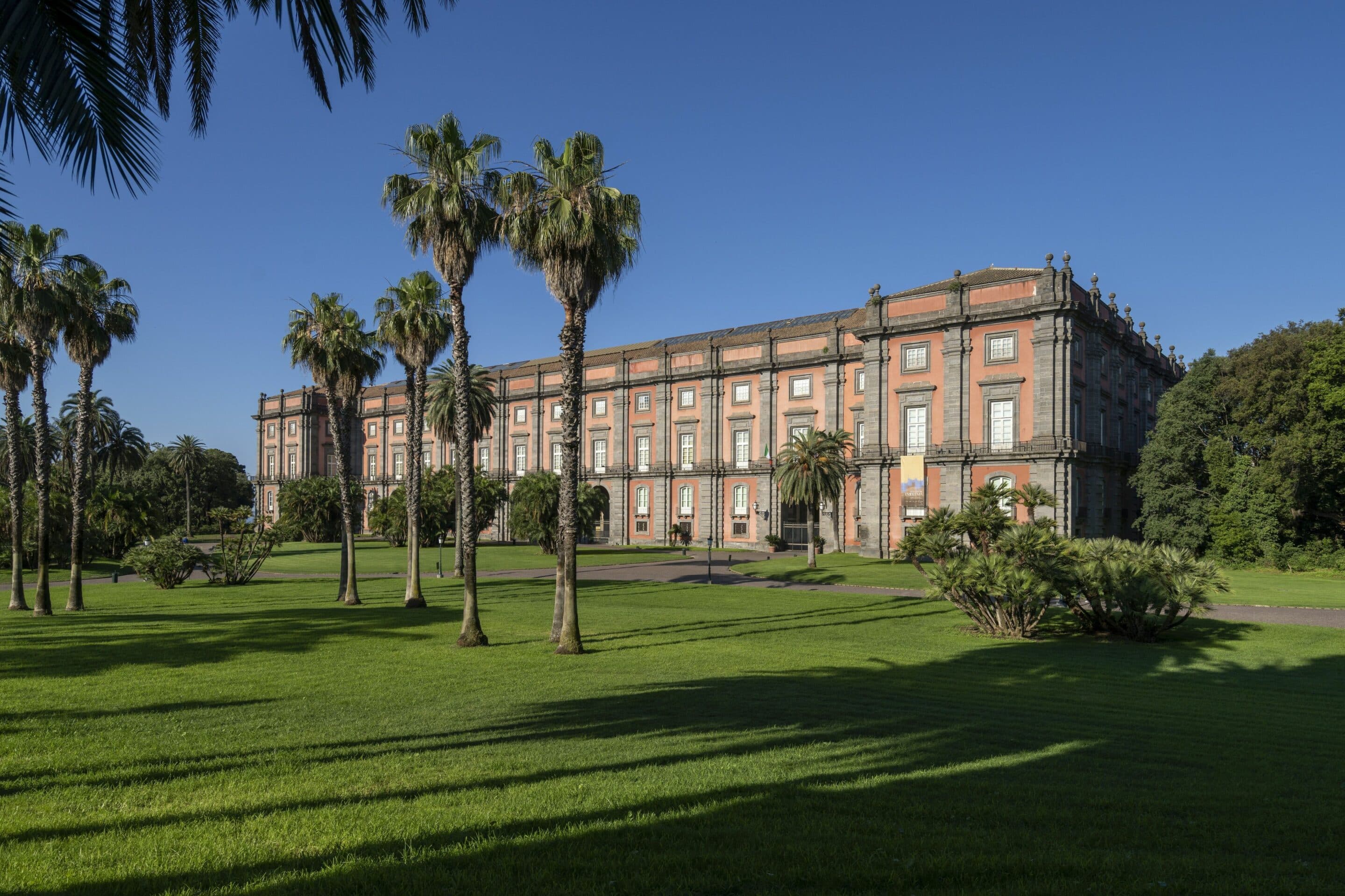 Facade du palais de Capodimonte (vers le jardin). Per gentile concessione del MIC-Ministero della Cultura, Museo e Real Bosco di Capodimonte